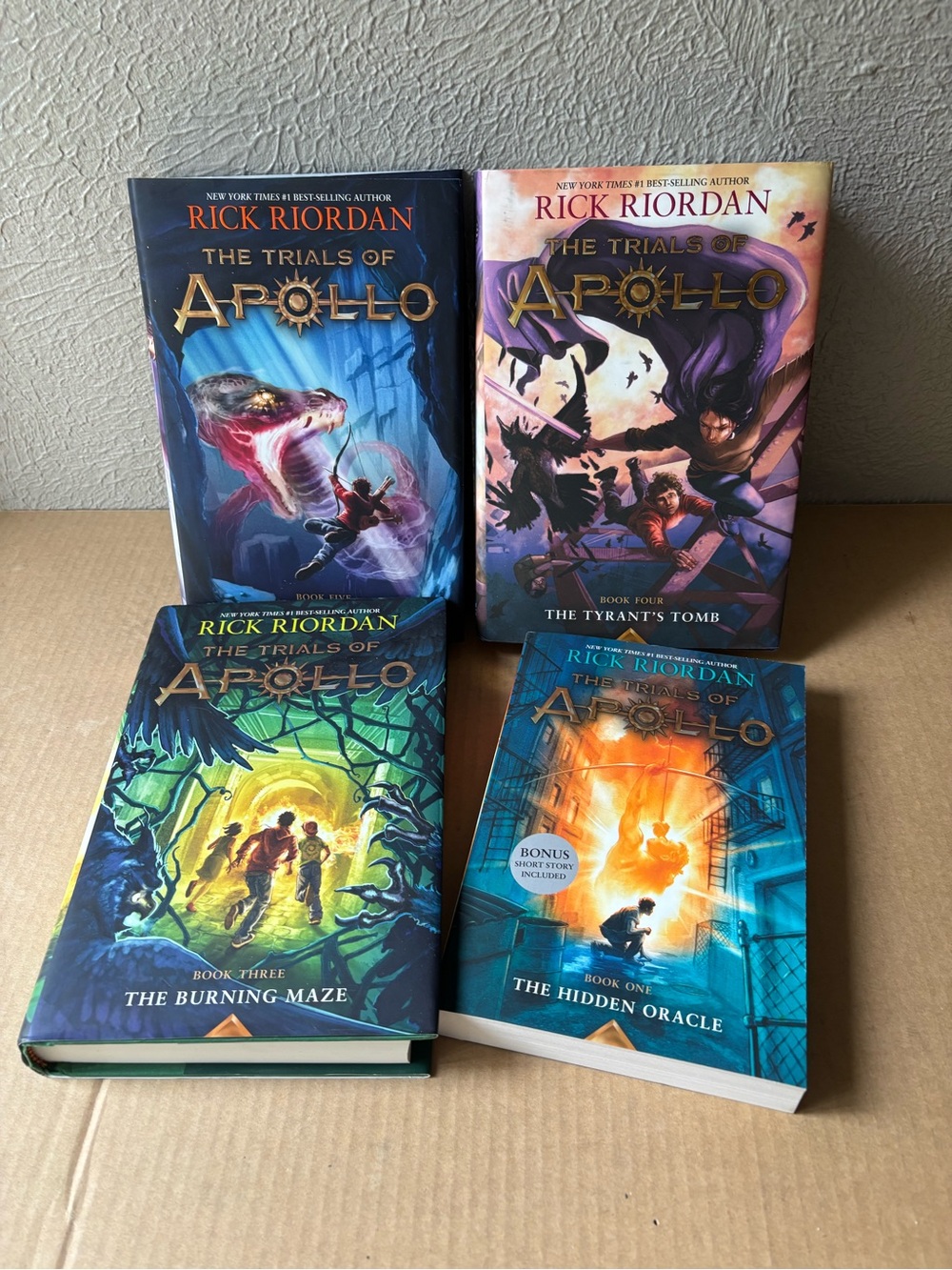 Trials of Apollo Series Books 1-3-4-5 Rick Riordan.
